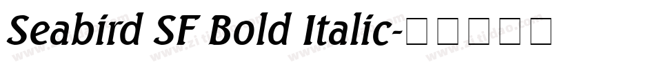 Seabird SF Bold Italic字体转换